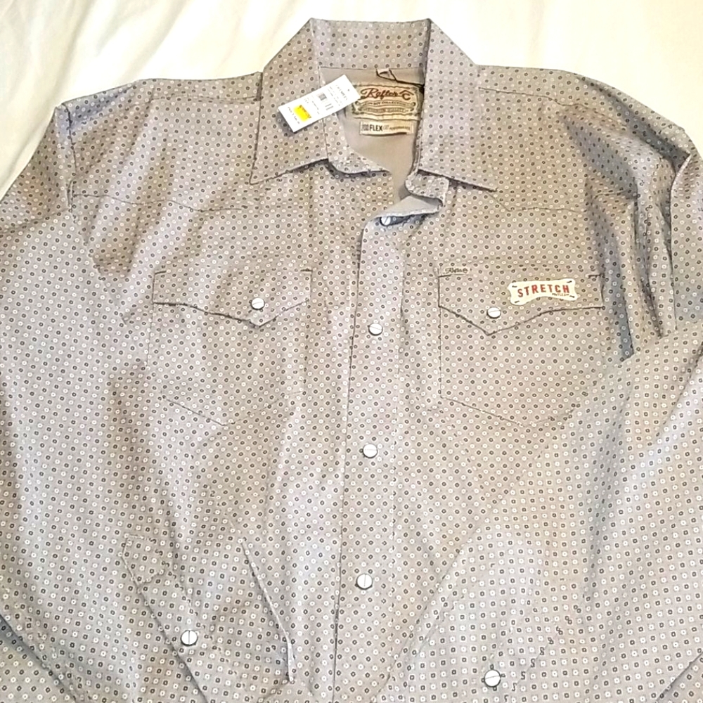 Rafter C pearl snap shirt 2x tall